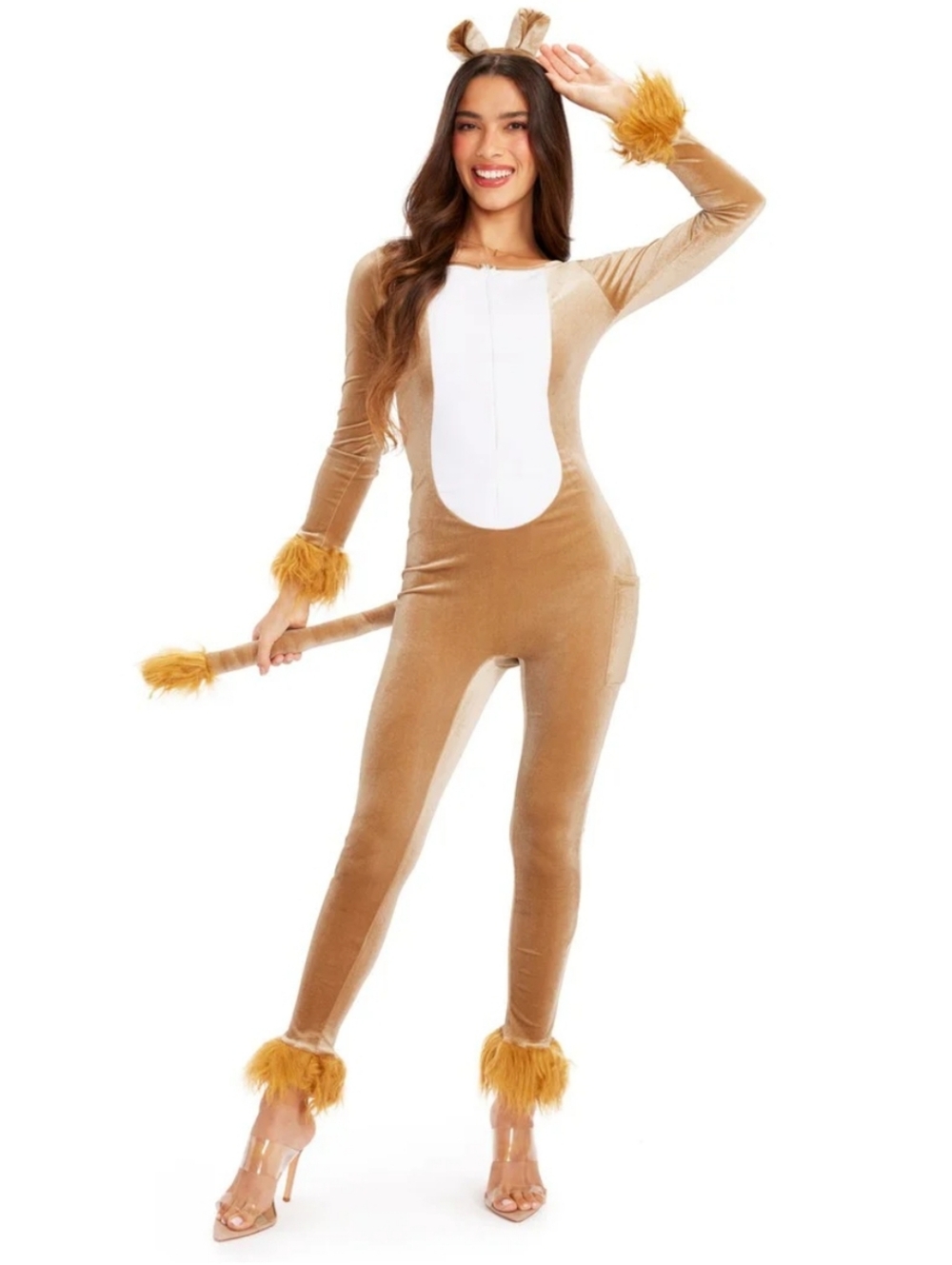 Tipsy Elves Front Zip Lion Costume New